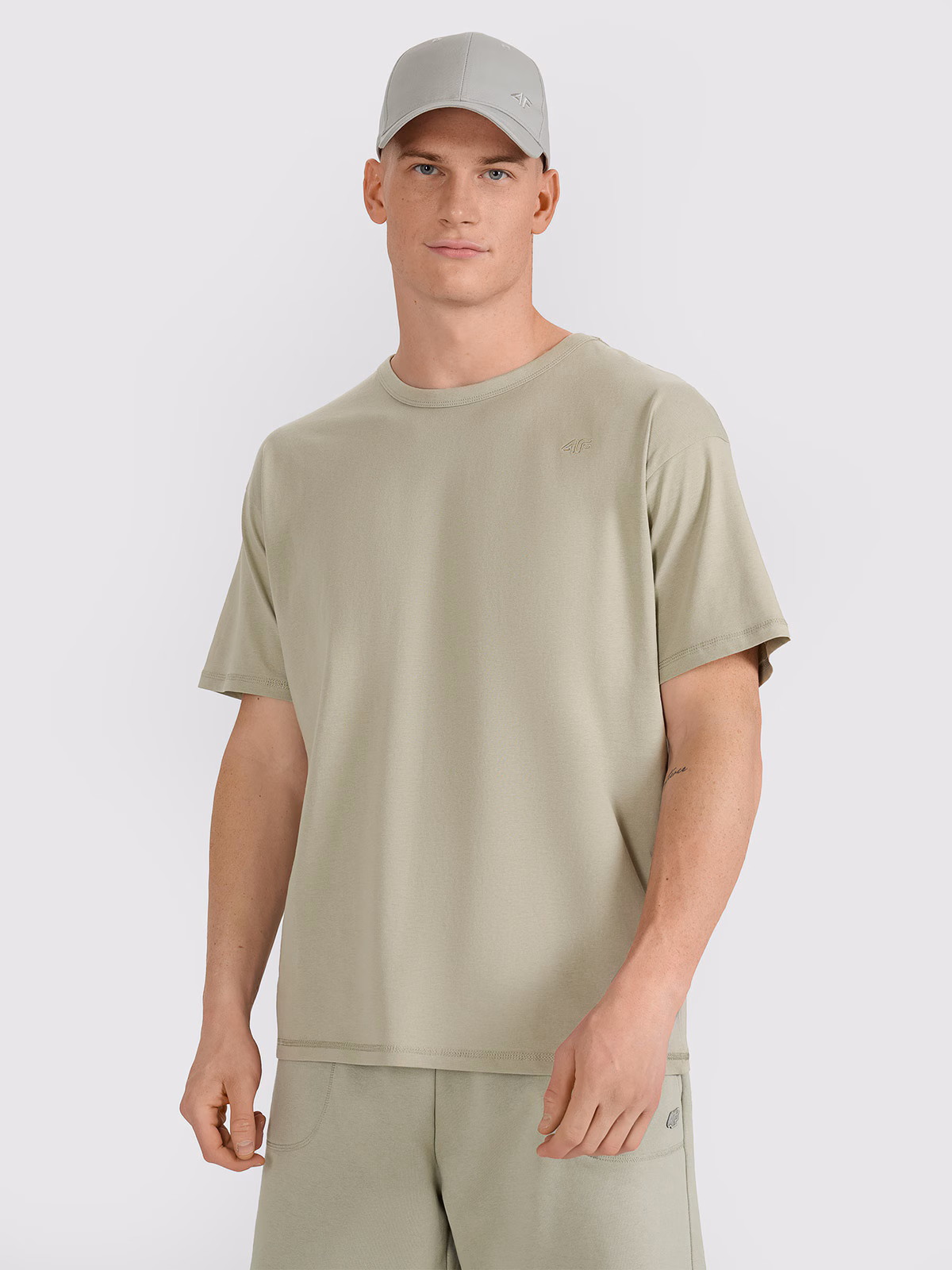 T-shirt oversize gładki uniseks - szary