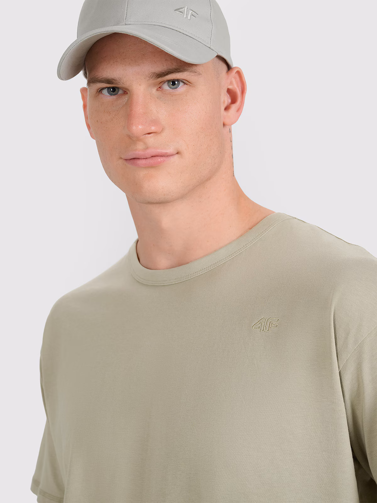 T-shirt oversize gładki uniseks - szary