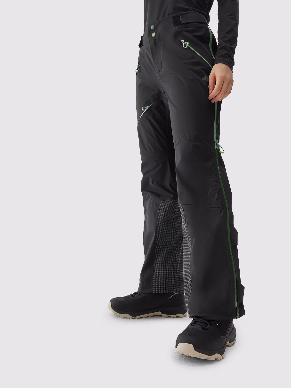 Spodnie skiturowe 4FPRO wodoodporne membrana Dermizax 20000 damskie - czarne