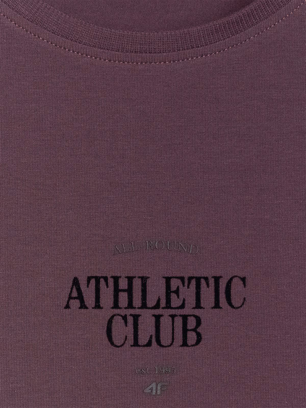 T-shirt slim z nadrukiem damski - szary