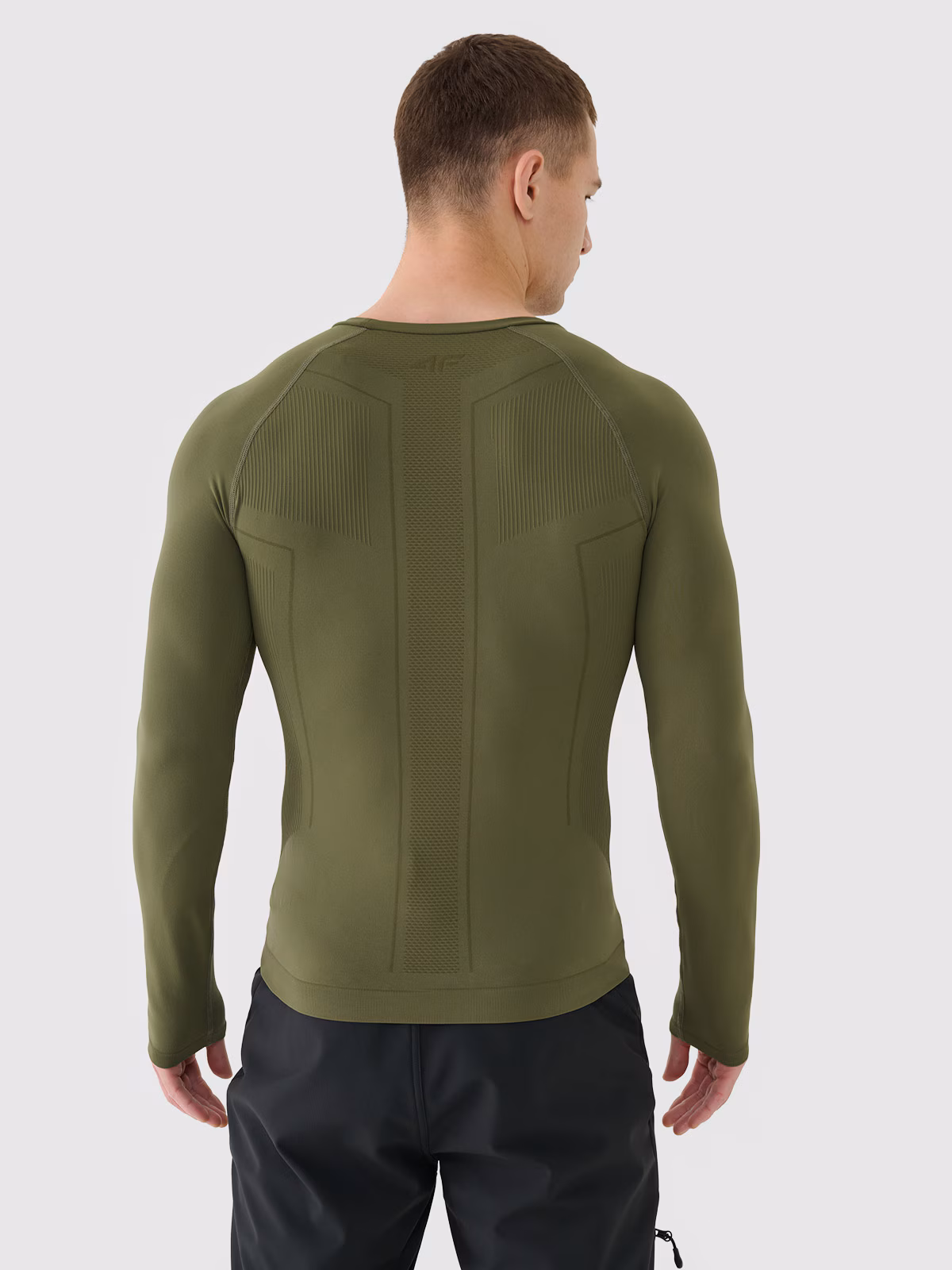 Bielizna termoaktywna bezszwowa (góra) męska - czarna