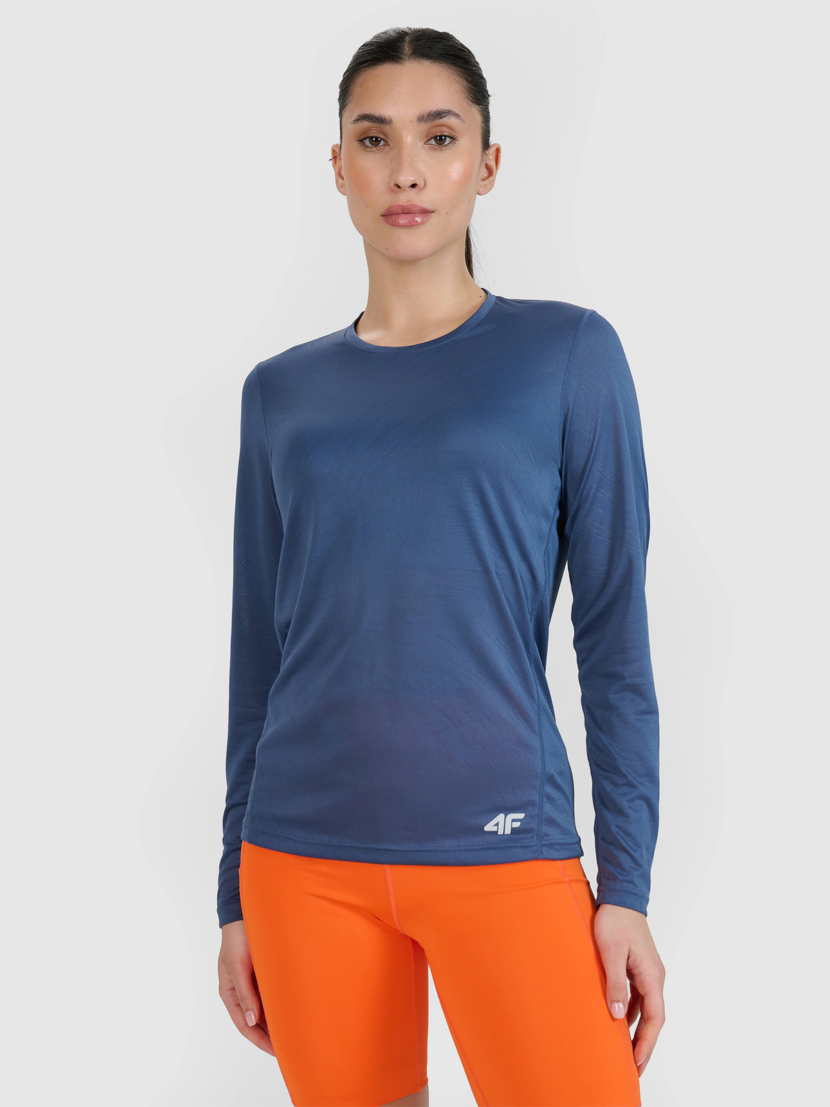 Longsleeve do biegania szybkoschnący damski - granatowy