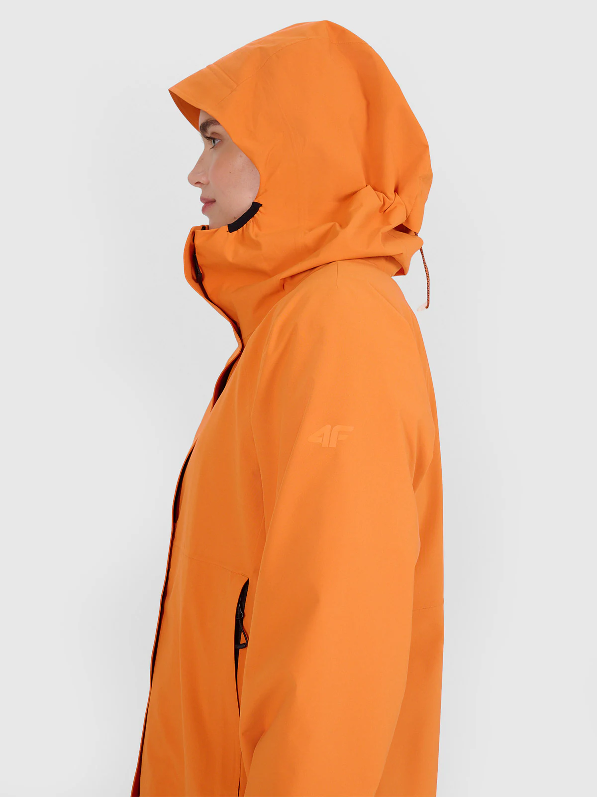 Kurtka trekkingowa membrana 15000 damska - pomarańczowa