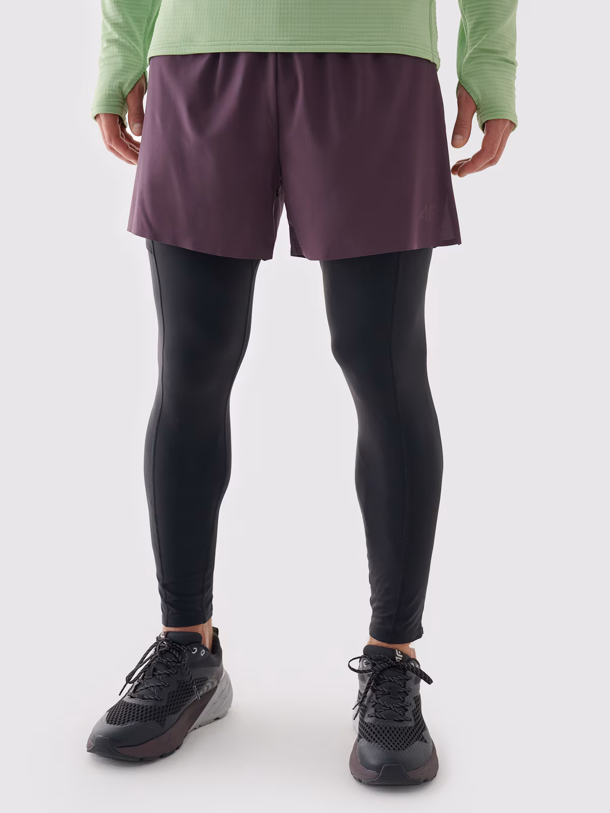 Spodenki do biegania szybkoschnące męskie - fioletowe