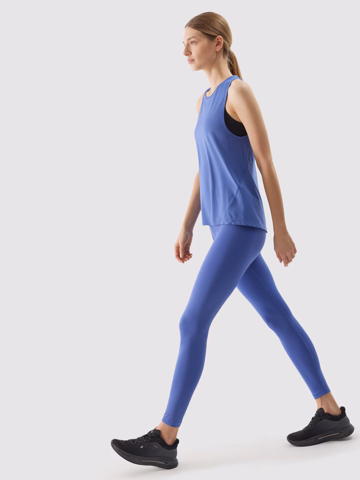 Legginsy treningowe z materiału z recyklingu damskie - granatowe