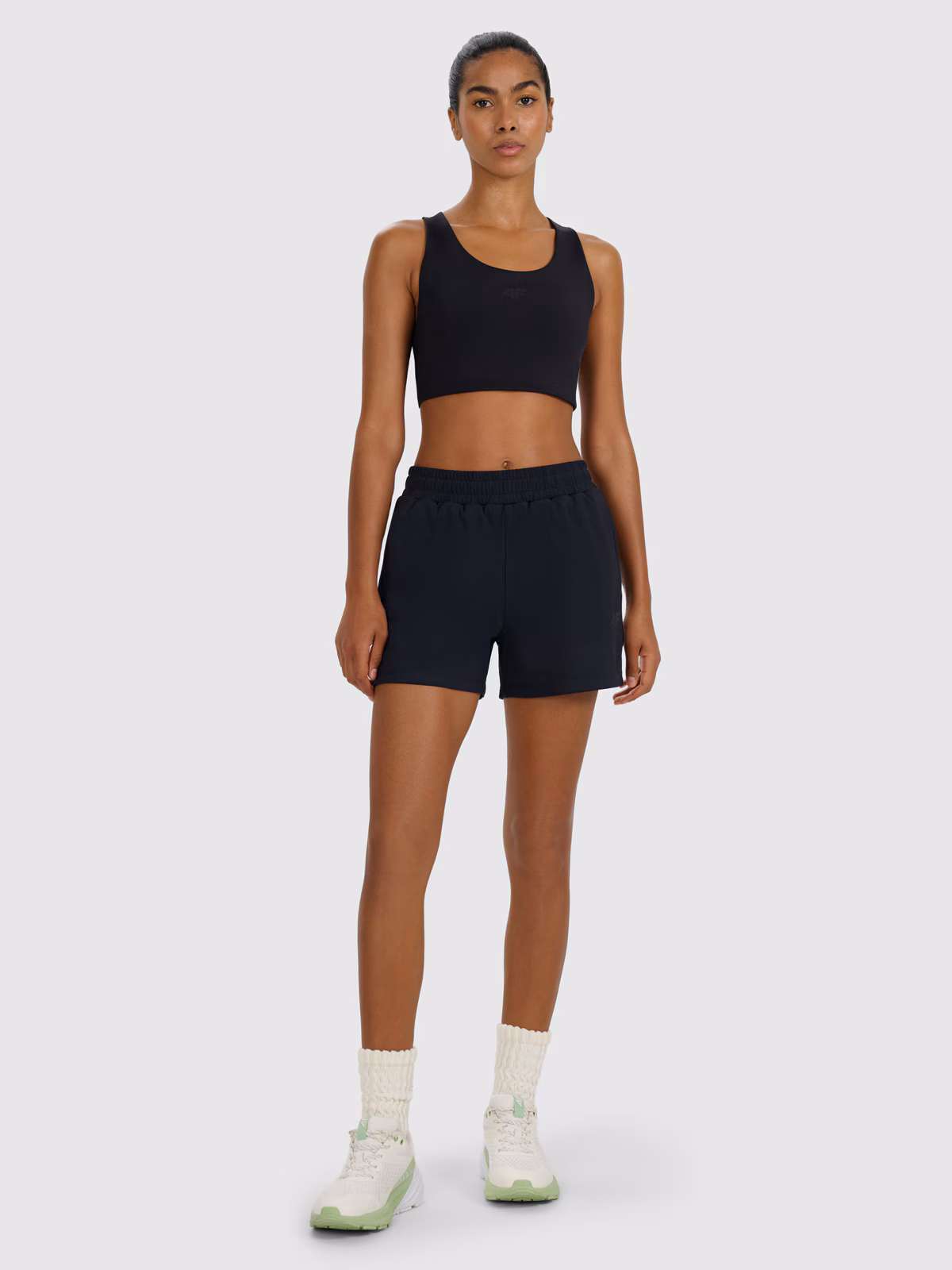 Spodenki treningowe szybkoschnące damskie - czarne