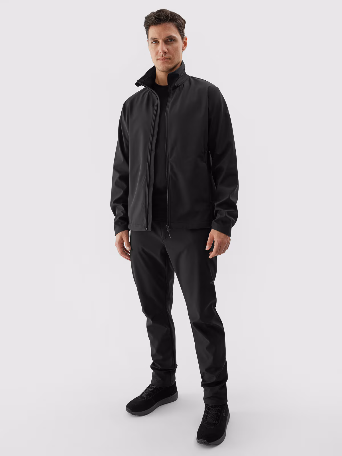 Kurtka softshell wiatroodporna membrana 5000 męska - czarna