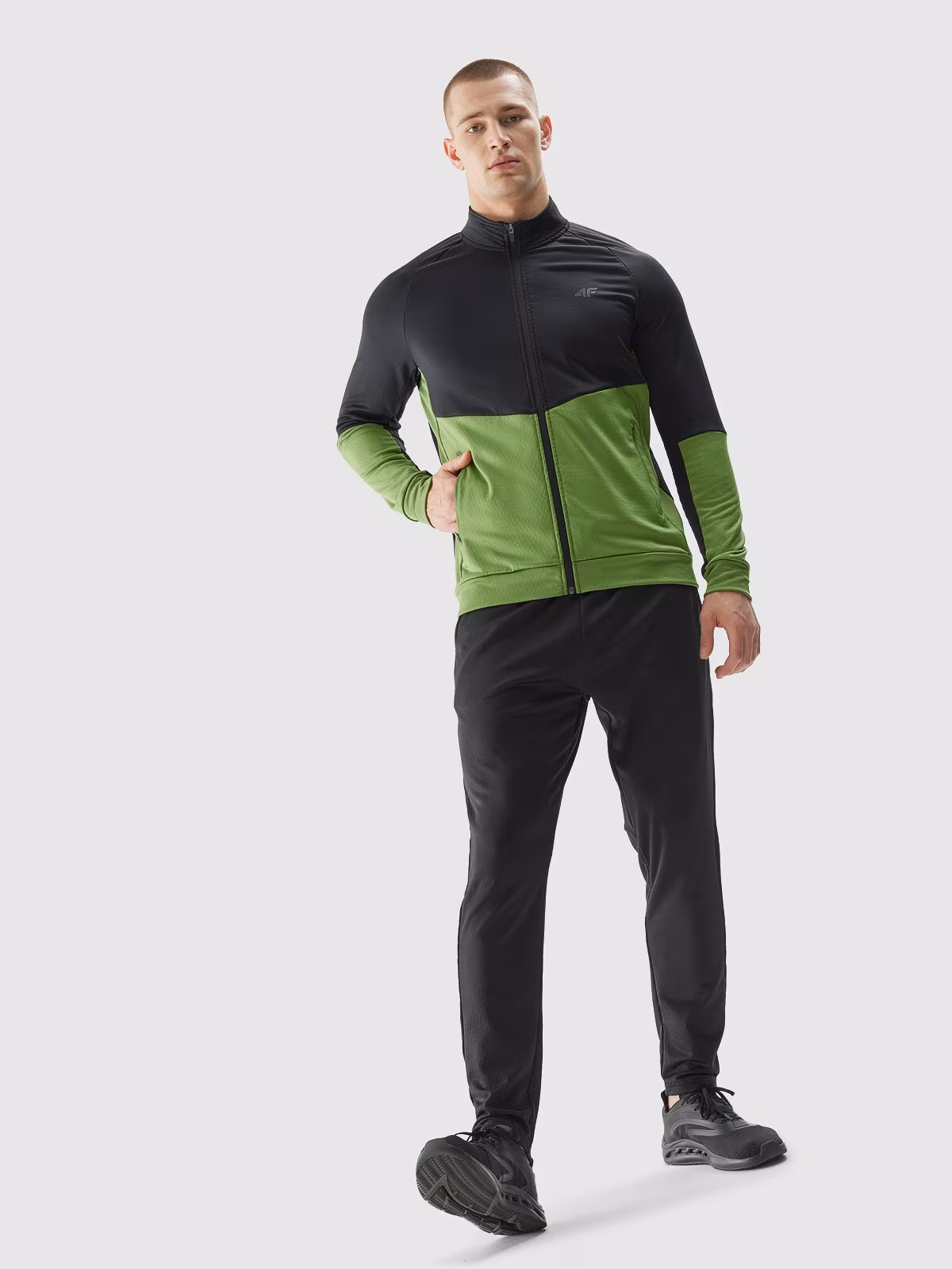 Bluza treningowa rozpinana bez kaptura męska