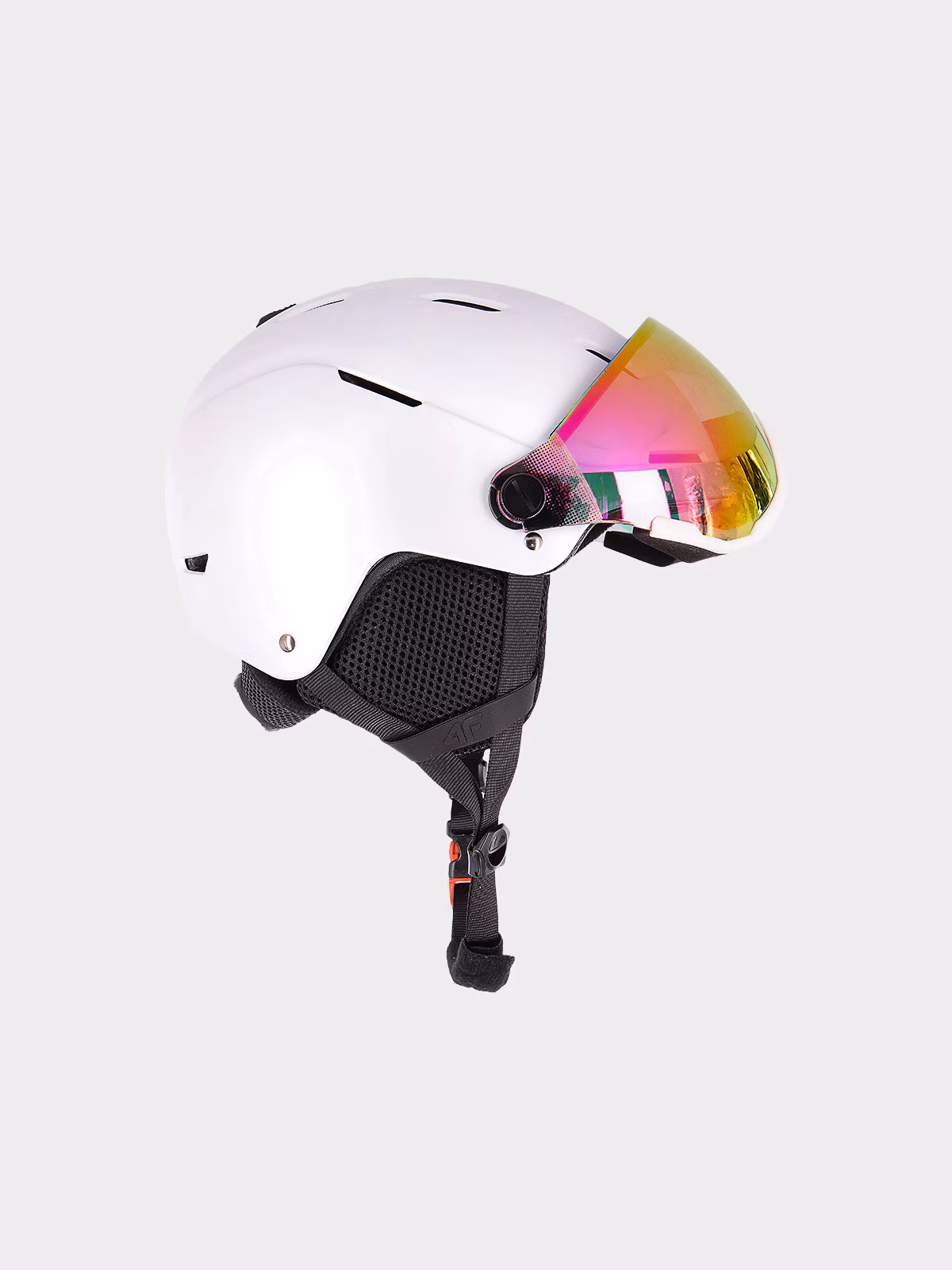 Kask narciarski z goglami dziecięcy - biały