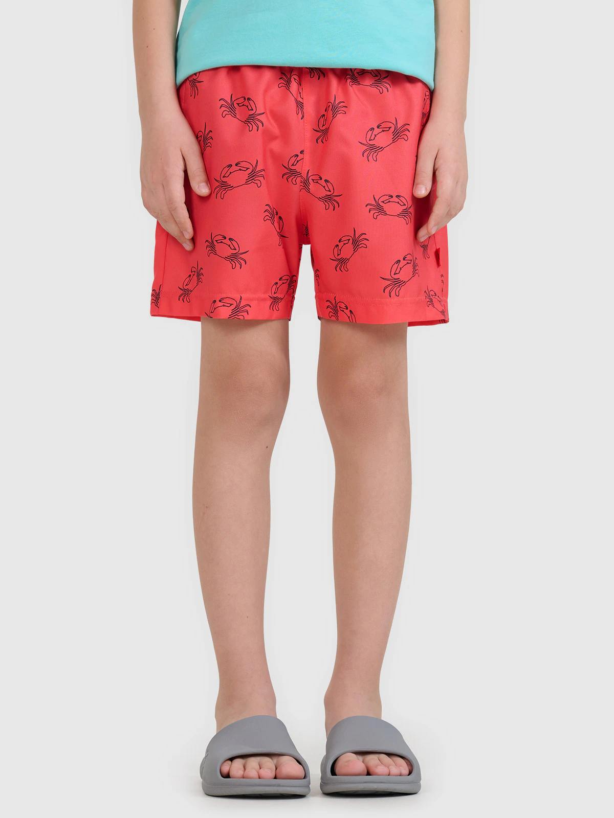 Spodenki plażowe boardshorty chłopięce - czerwone