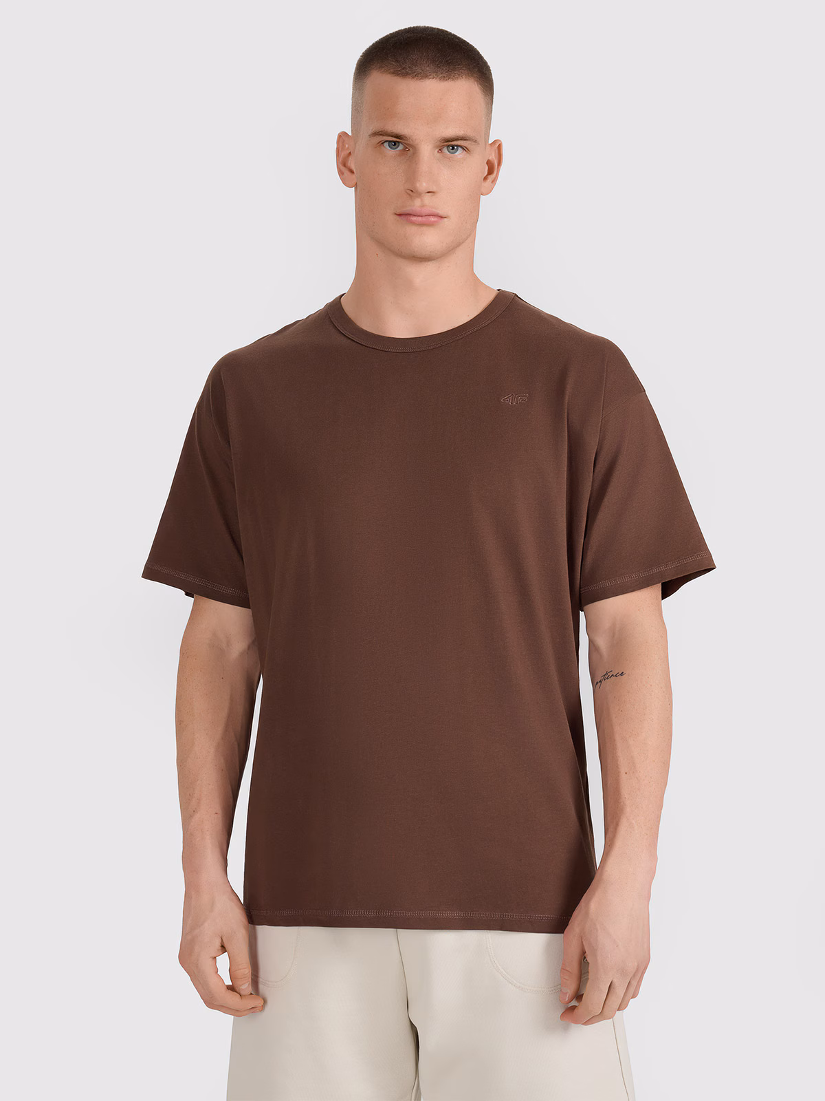 T-shirt oversize gładki uniseks - szary