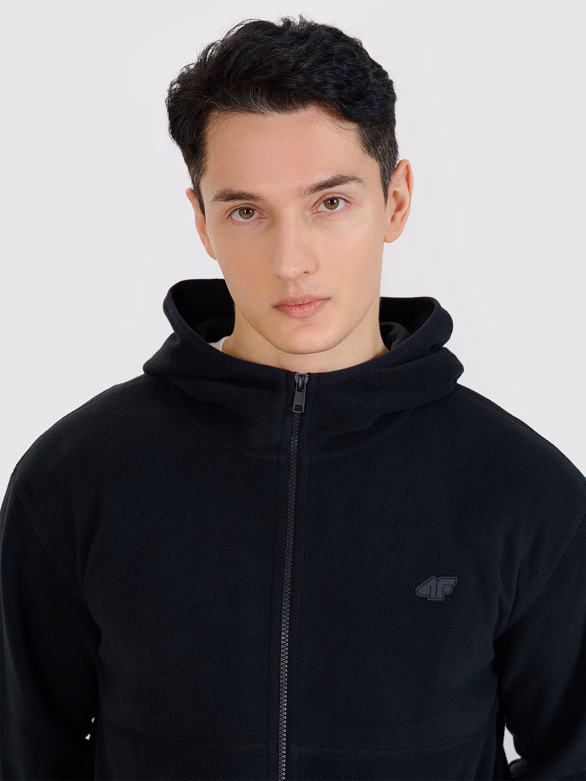 Polar regular z kapturem męski - turkusowy