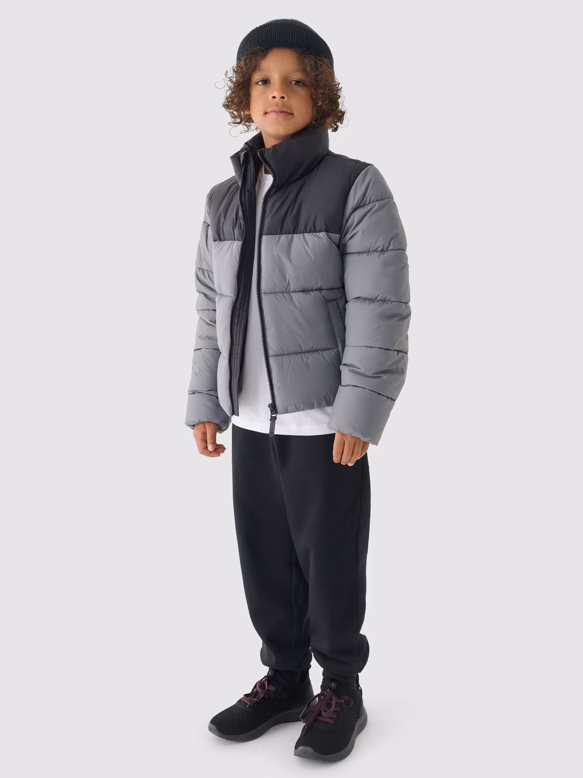 Kurtka puchowa z wypełnieniem syntetycznym chłopięca - czerwona