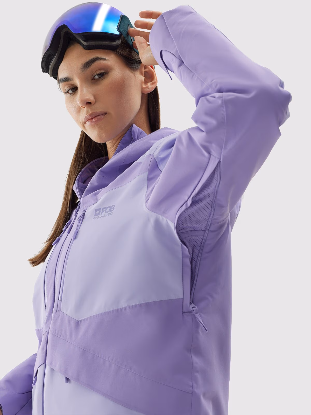 Kurtka snowboardowa membrana 10000 damska - fioletowa