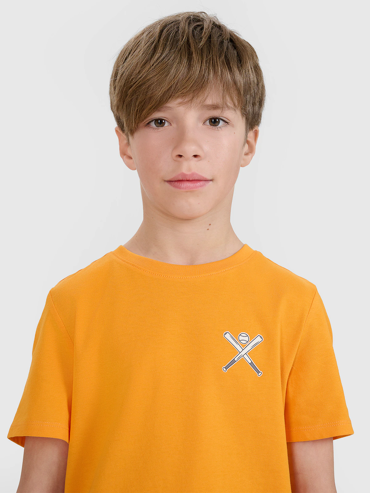 T-shirt regular z nadrukiem chłopięcy - pomarańczowy