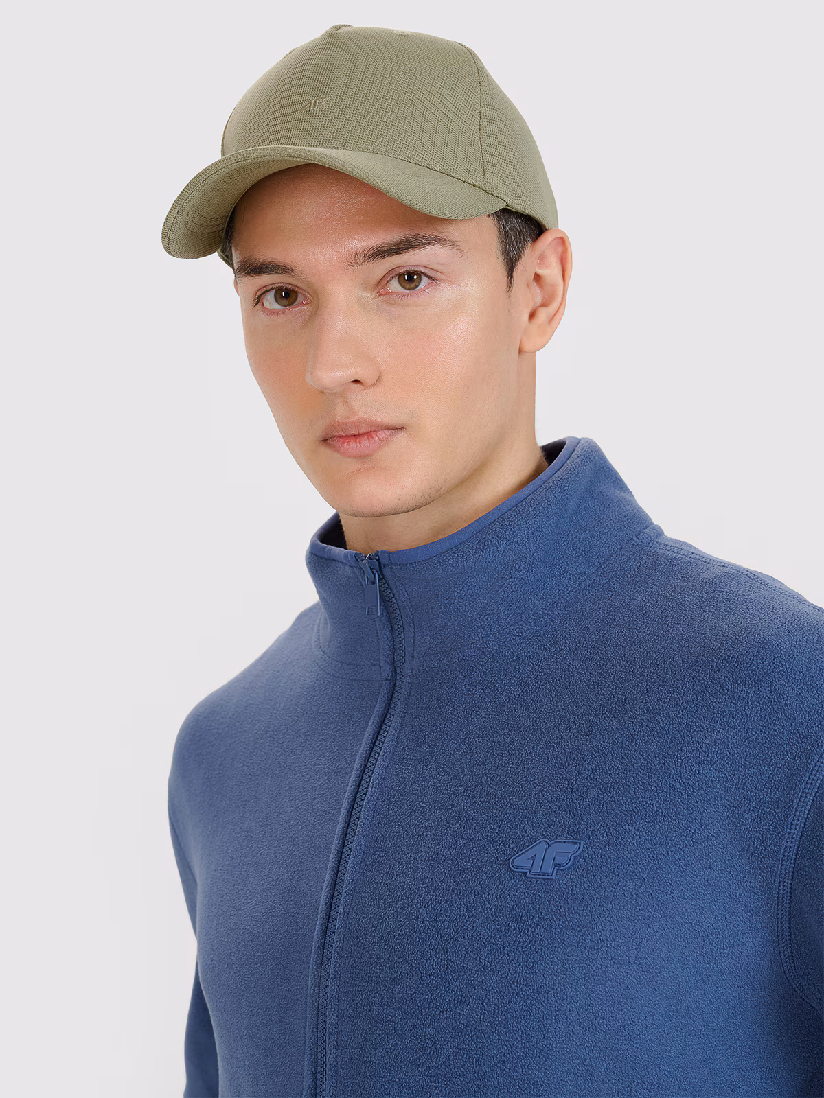 Polar regular ze stójką męski - oliwkowy