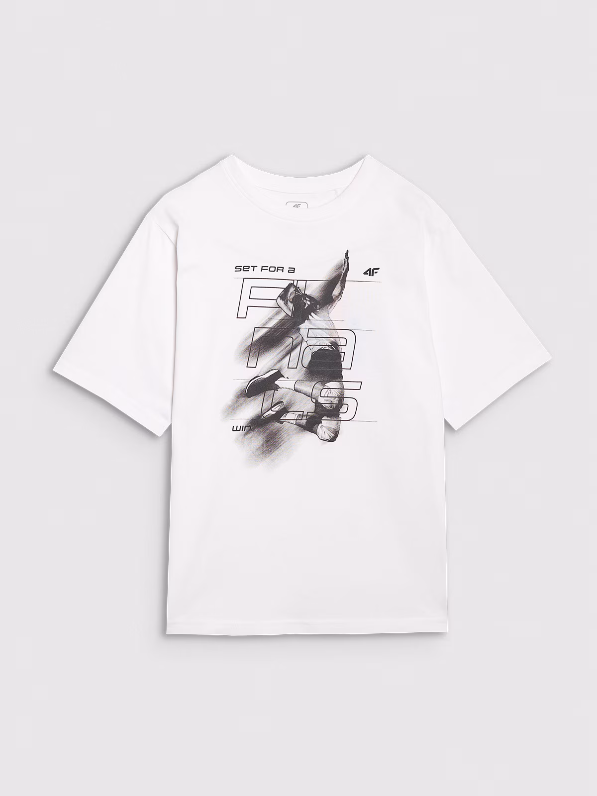 T-shirt regular z nadrukiem dziecięcy - biały