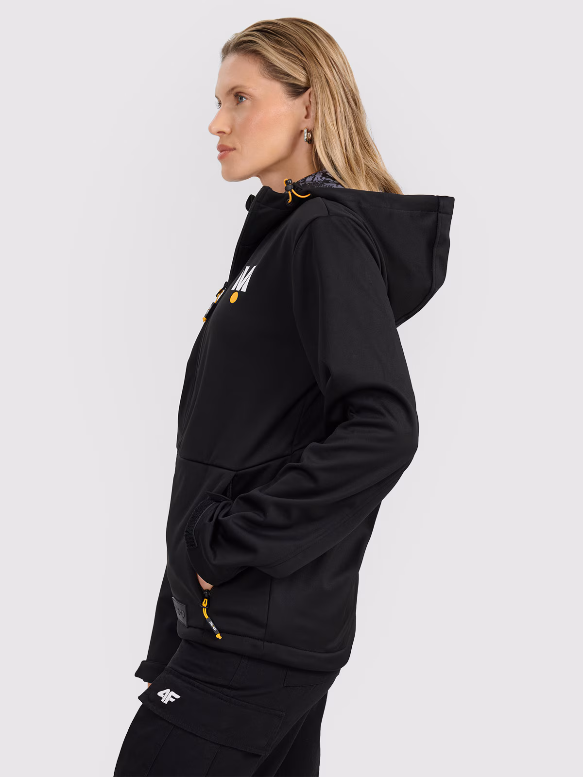 Kurtka softshell wiatroodporna membrana 5000 uniseks 4F x Drift Masters - czarna