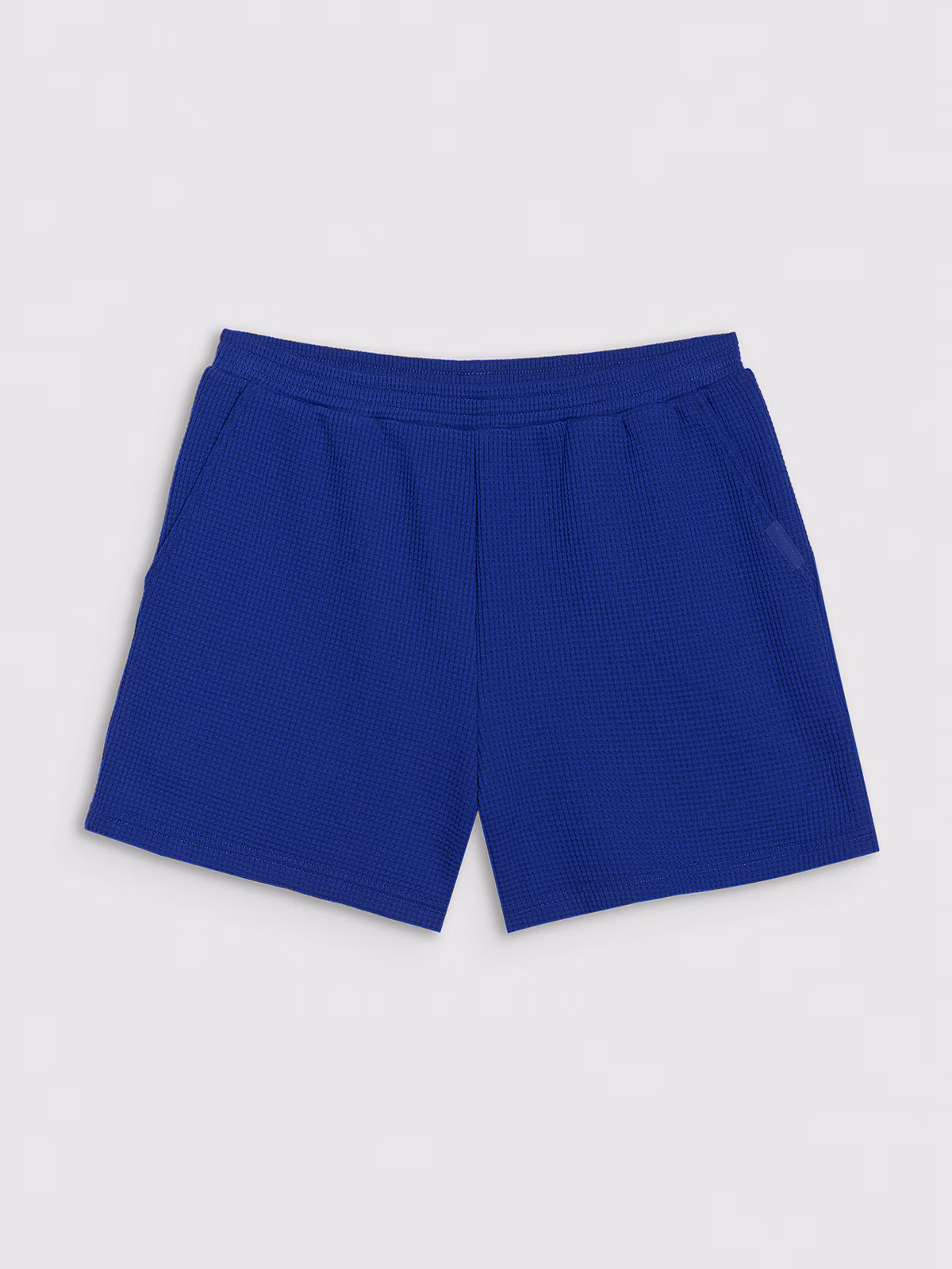 Spodenki dresowe z dzianiny waflowej damskie - granatowe