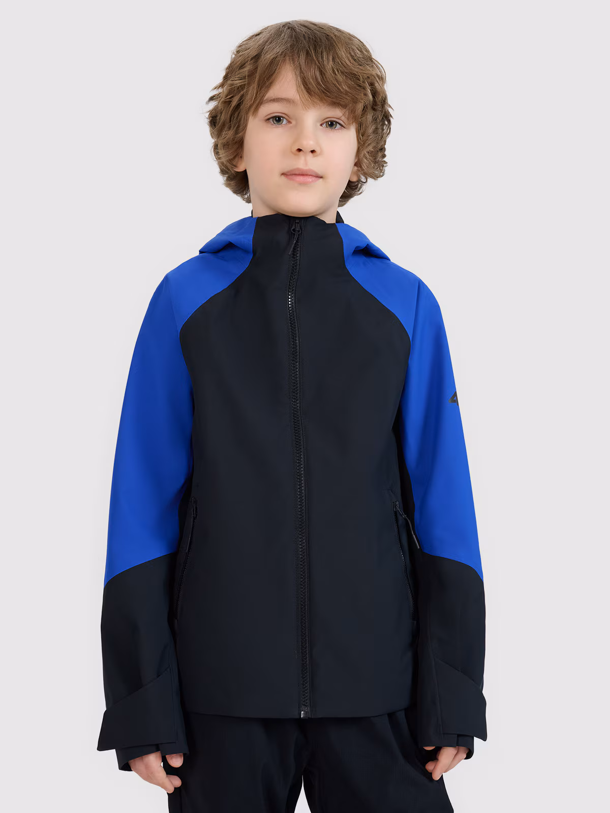 Kurtka trekkingowa membrana 5000 chłopięca - niebieska