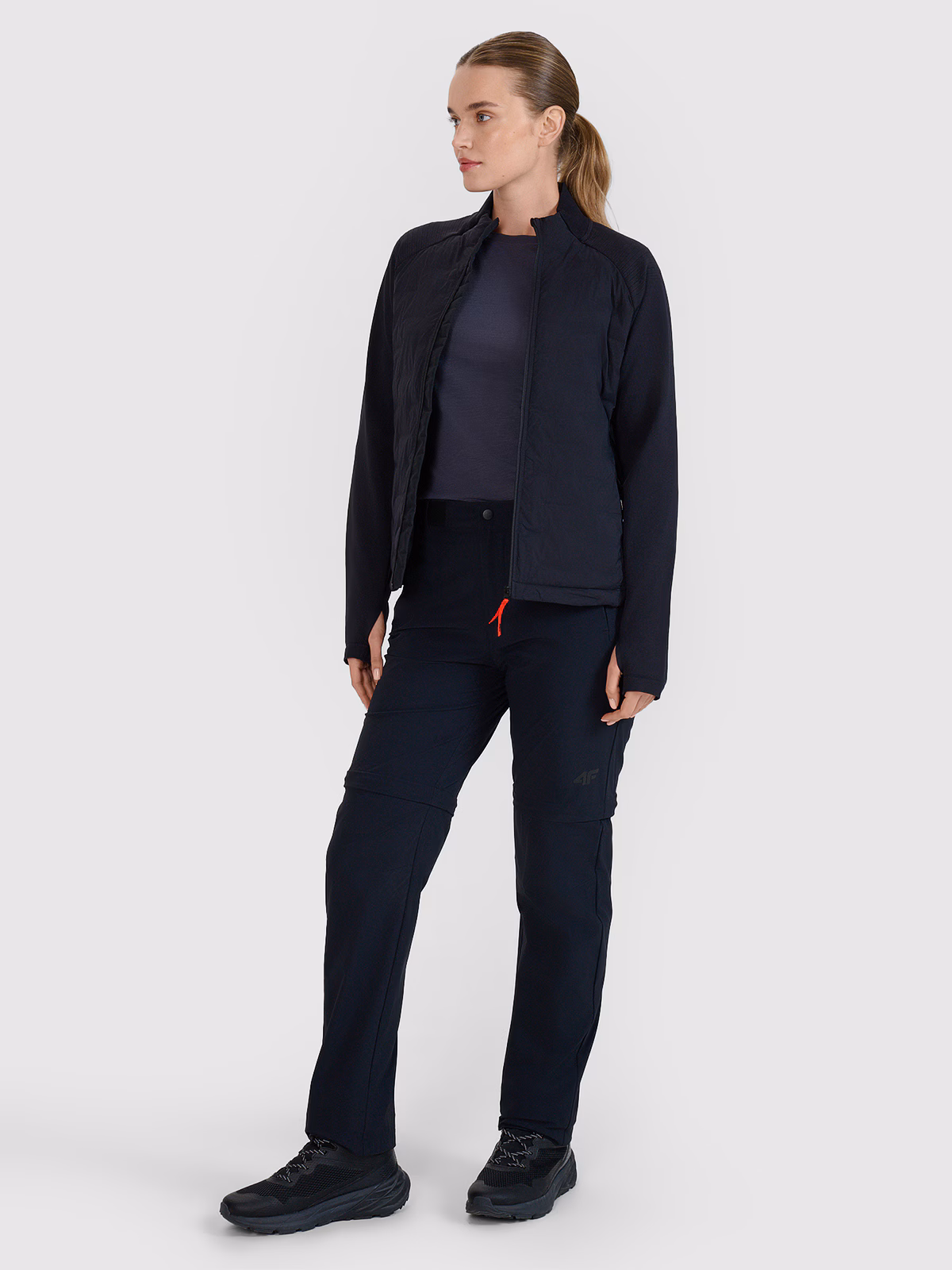 Kurtka trekkingowa z wypełnieniem Primaloft ThermoPlume damska - czarna