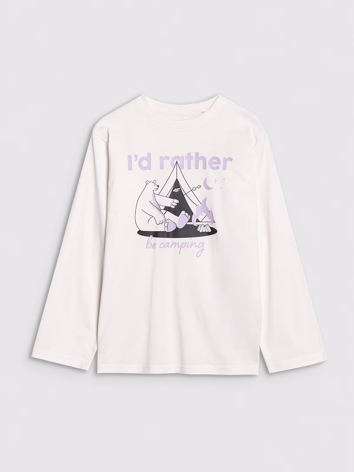 Longsleeve oversize z nadrukiem dziewczęcy - czarny