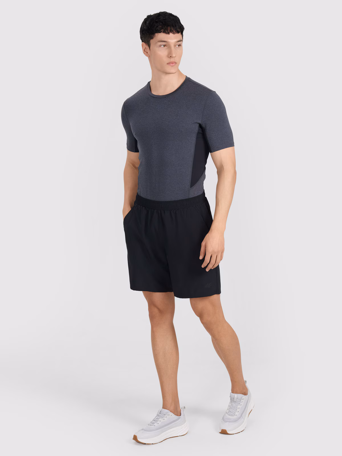 Koszulka treningowa szybkoschnąca męska - szara