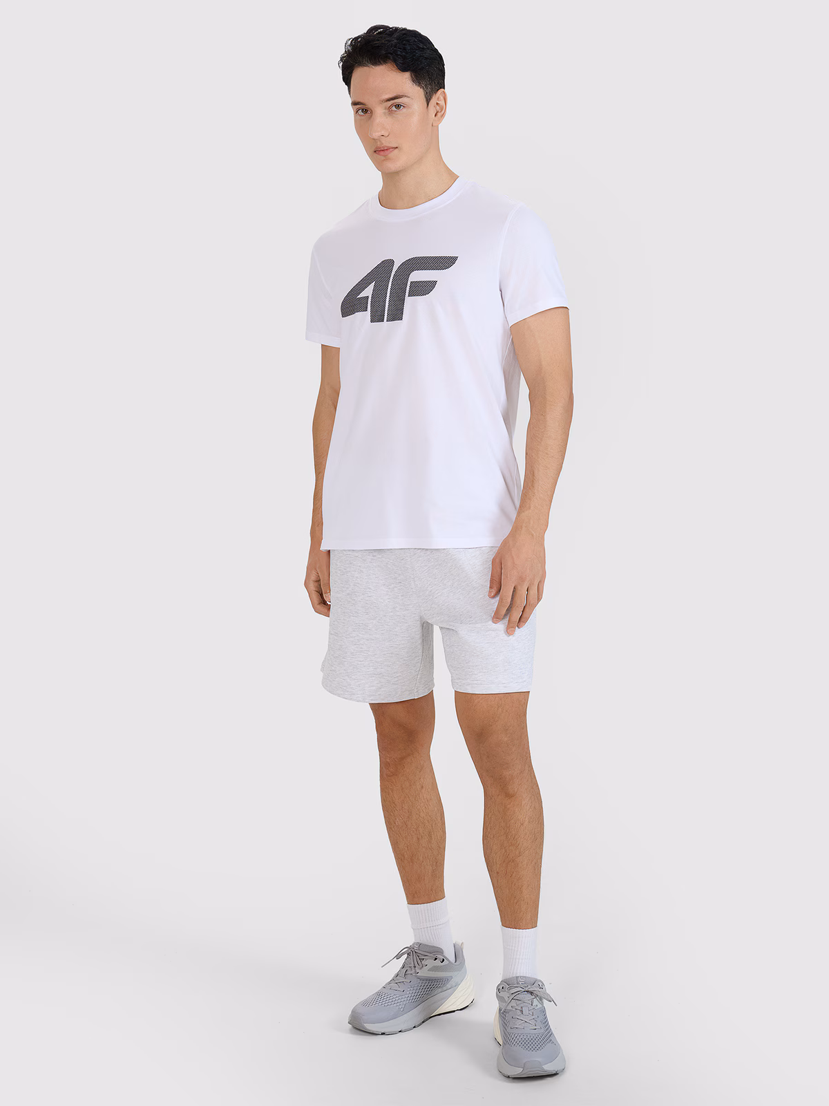 T-shirt regular z nadrukiem męski - czerwony