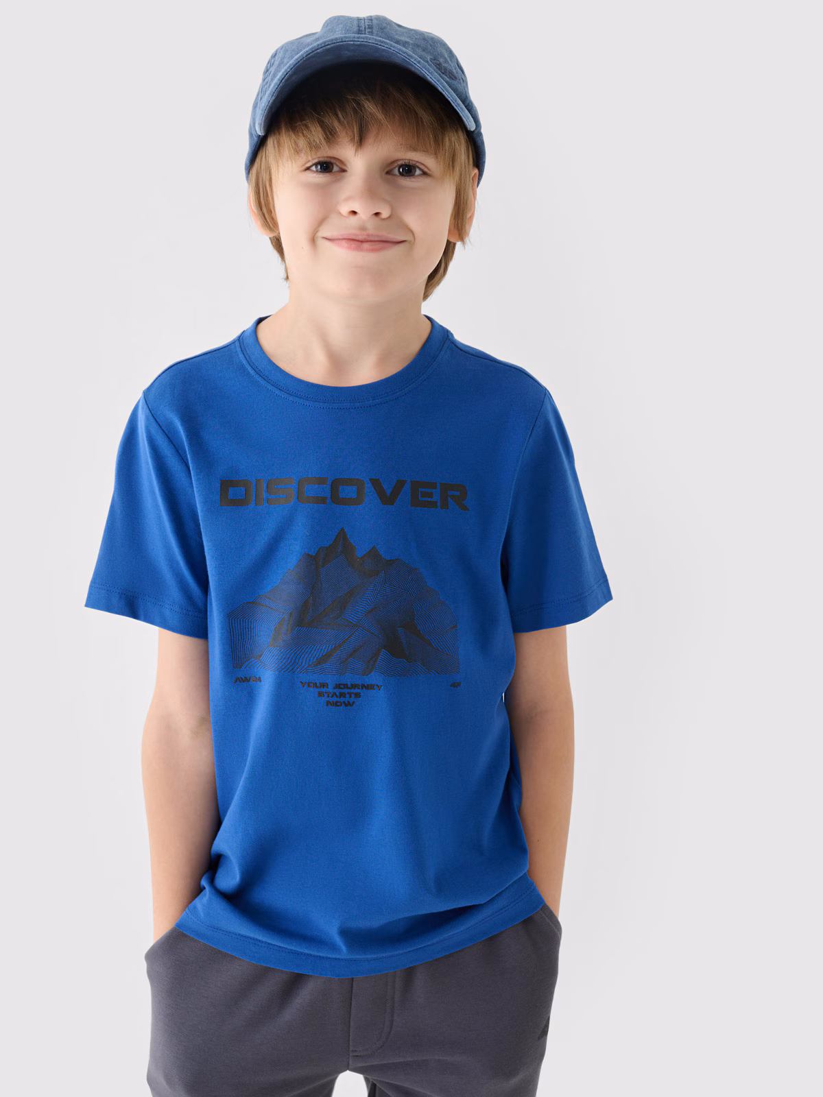 T-shirt z nadrukiem chłopięcy - żółty