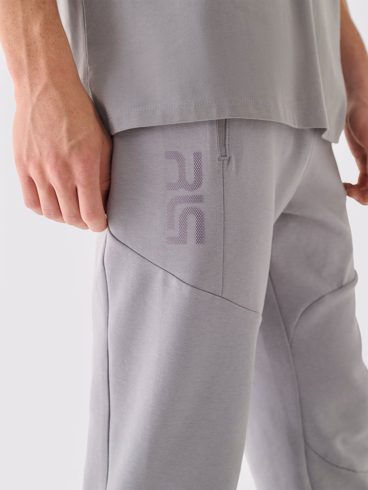 Spodnie dresowe męskie 4F x Robert Lewandowski - szare