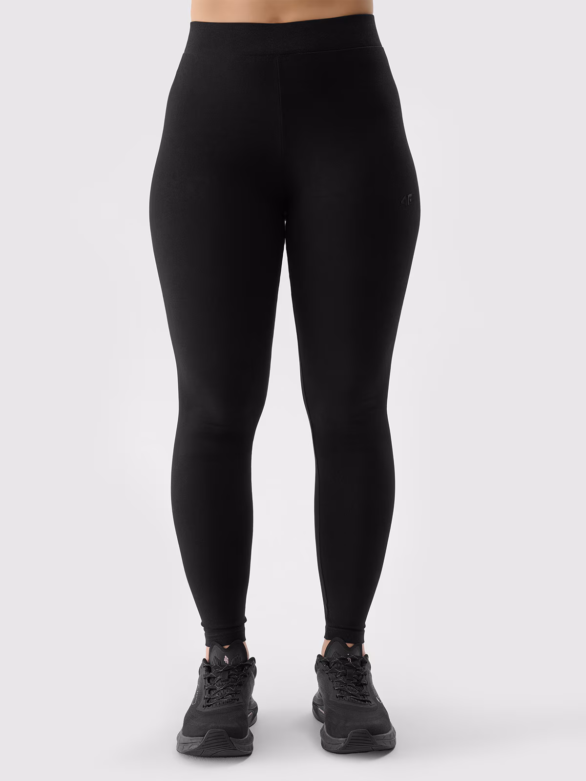 Legginsy dzianinowe damskie - granatowe