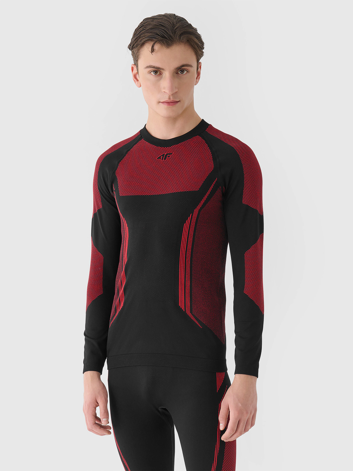 Bielizna termoaktywna bezszwowa (góra) męska - czerwona