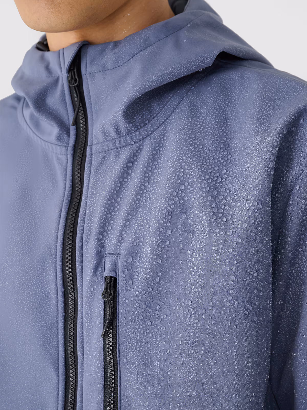 Kurtka softshell wiatroodporna membrana 8000 męska - niebieska