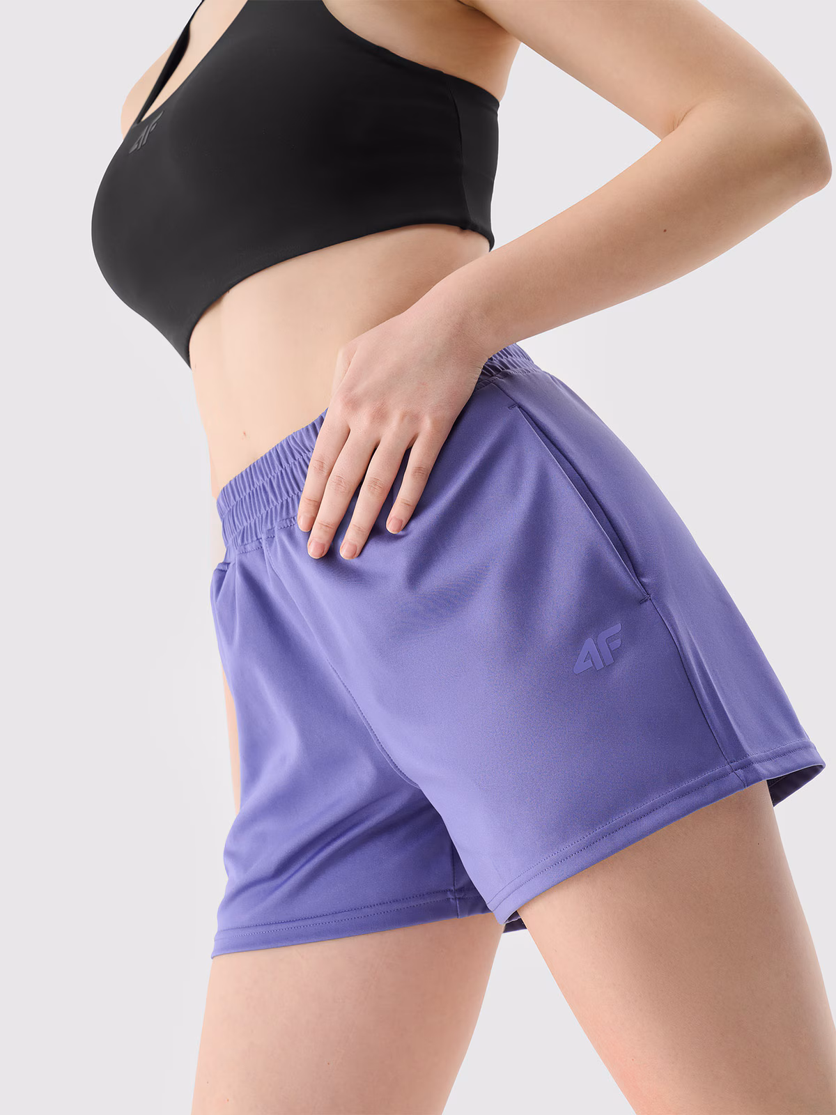 Spodenki treningowe szybkoschnące damskie - granatowe