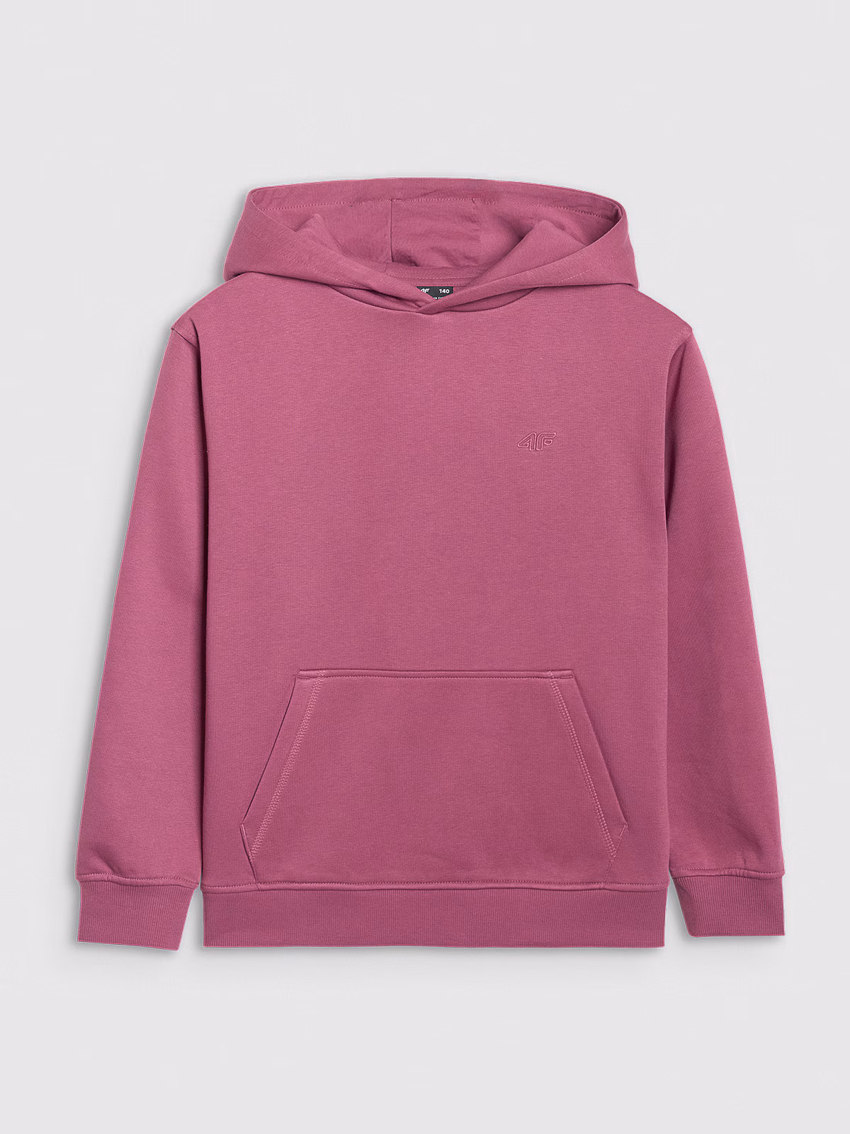 Bluza dresowa nierozpinana z kapturem dziewczęca - fioletowa