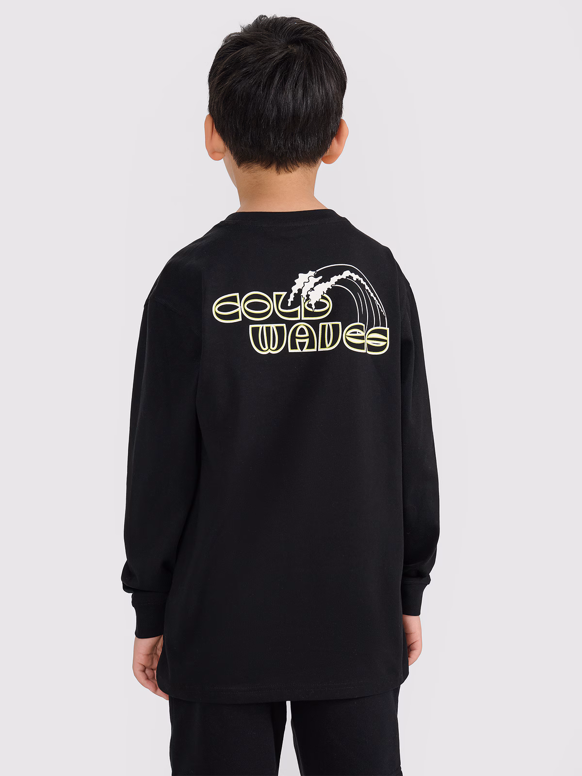 Longsleeve oversize z nadrukiem chłopięcy - biały