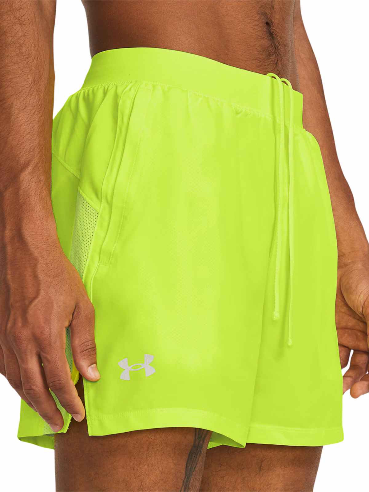 Spodenki do biegania męskie Under Armour UA Launch 5'' Shorts - zielone