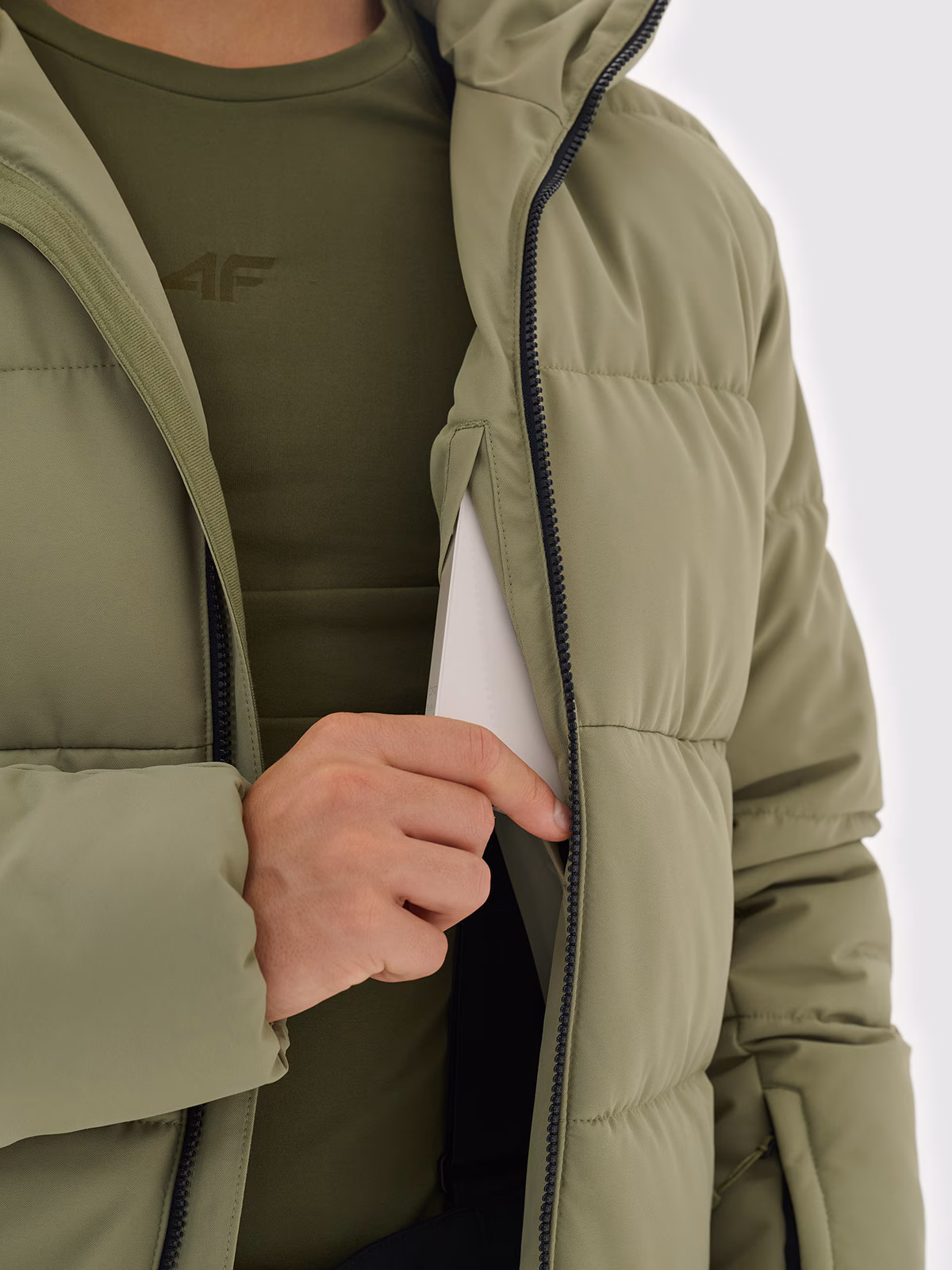 Kurtka narciarska membrana 5000 męska - khaki