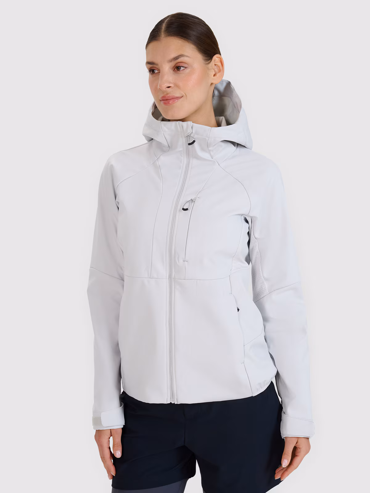 Kurtka softshell wiatroodporna membrana 10000 damska - czarna