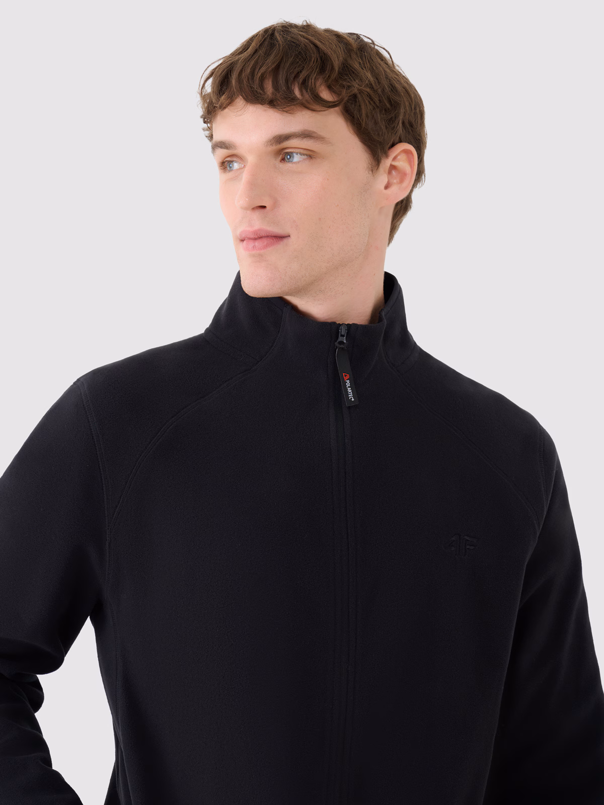 Polar ze stójką trekkingowy męski - czarny