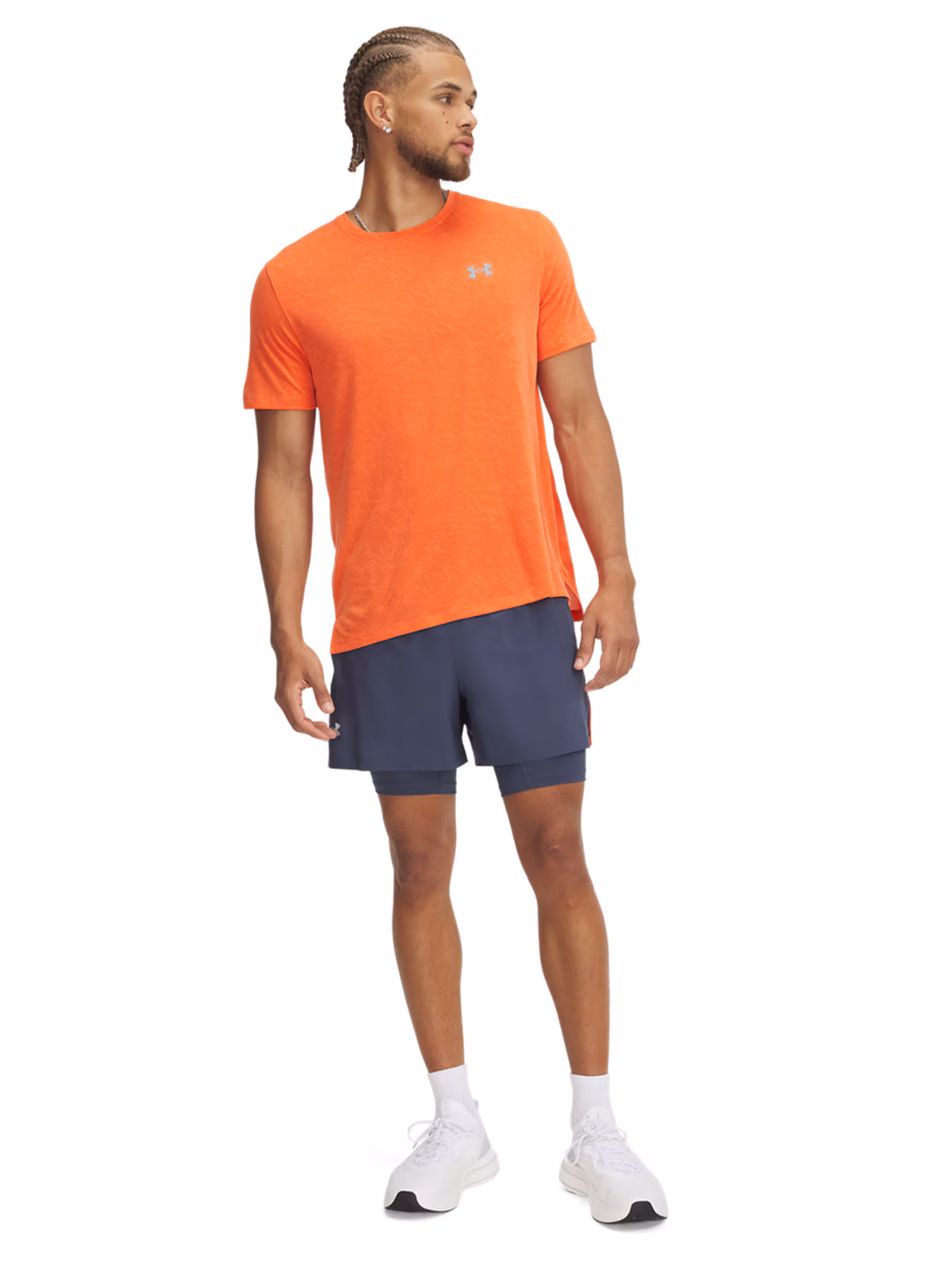 Spodenki do biegania męskie  Under Armour UA Launch 5'' 2-In-1 Shorts - szare