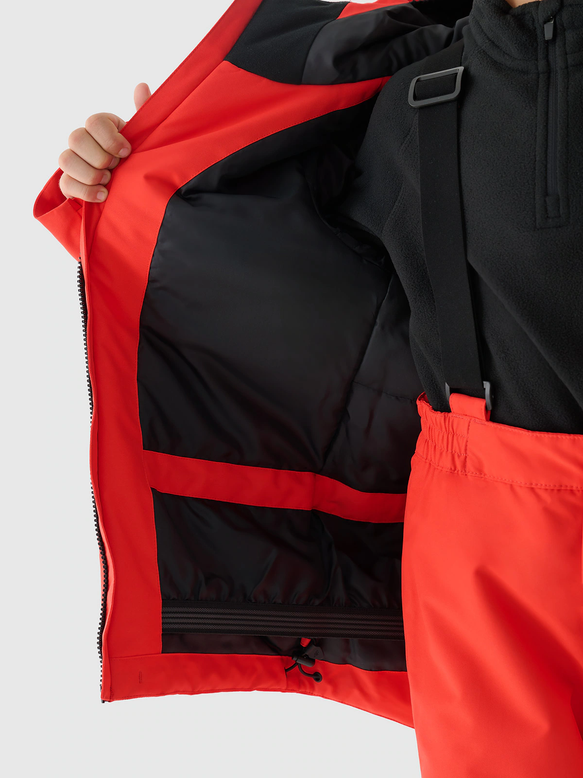 Kurtka narciarska membrana 5000 chłopięca - czerwona