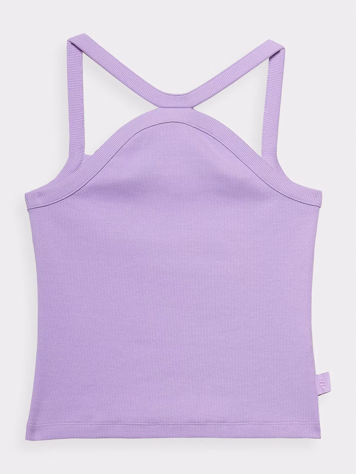 Crop-top z prążkowanej dzianiny damski