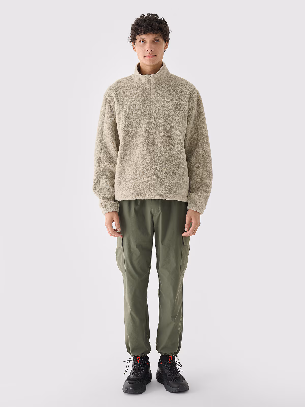 Polar sherpa nierozpinany ze stójką męski Outhorn - czarny