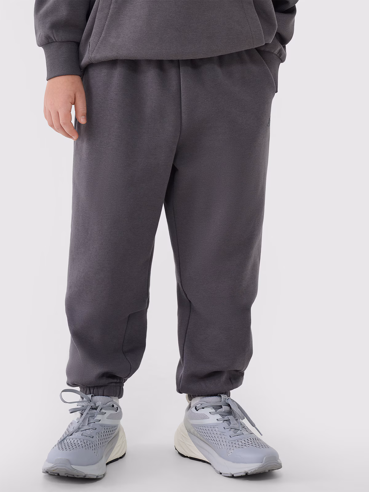 Spodnie dresowe joggery chłopięce - szare