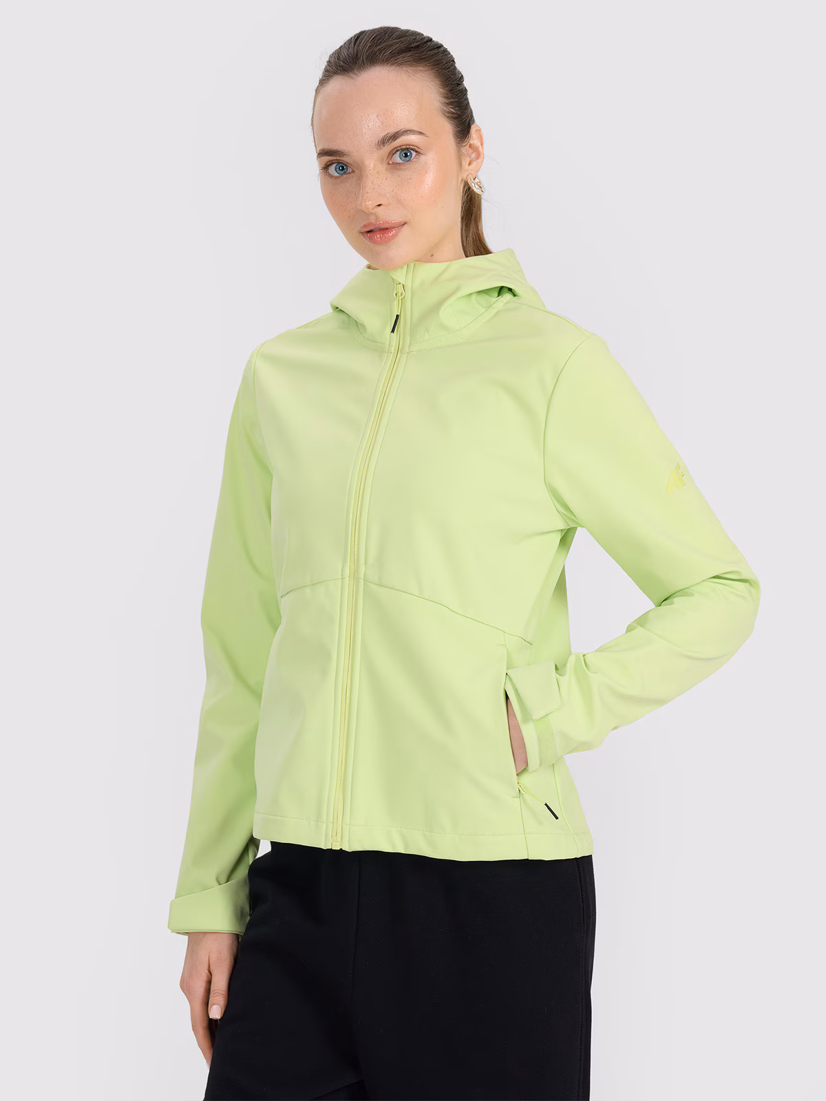 Kurtka softshell wiatroodporna membrana 5000 damska - czarna