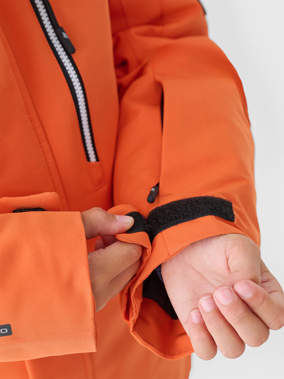 Kurtka snowboardowa membrana 8000 chłopięca - pomarańczowa