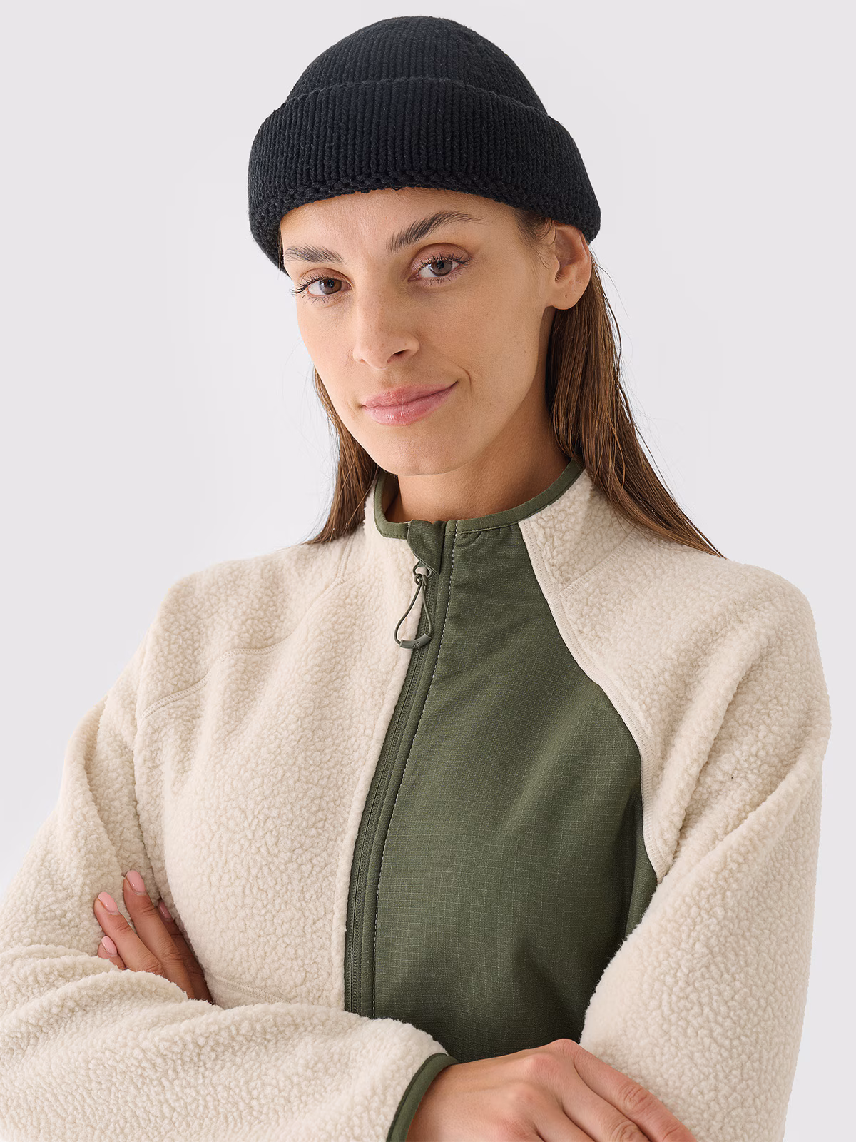 Polar sherpa ze stójką damski - czarny