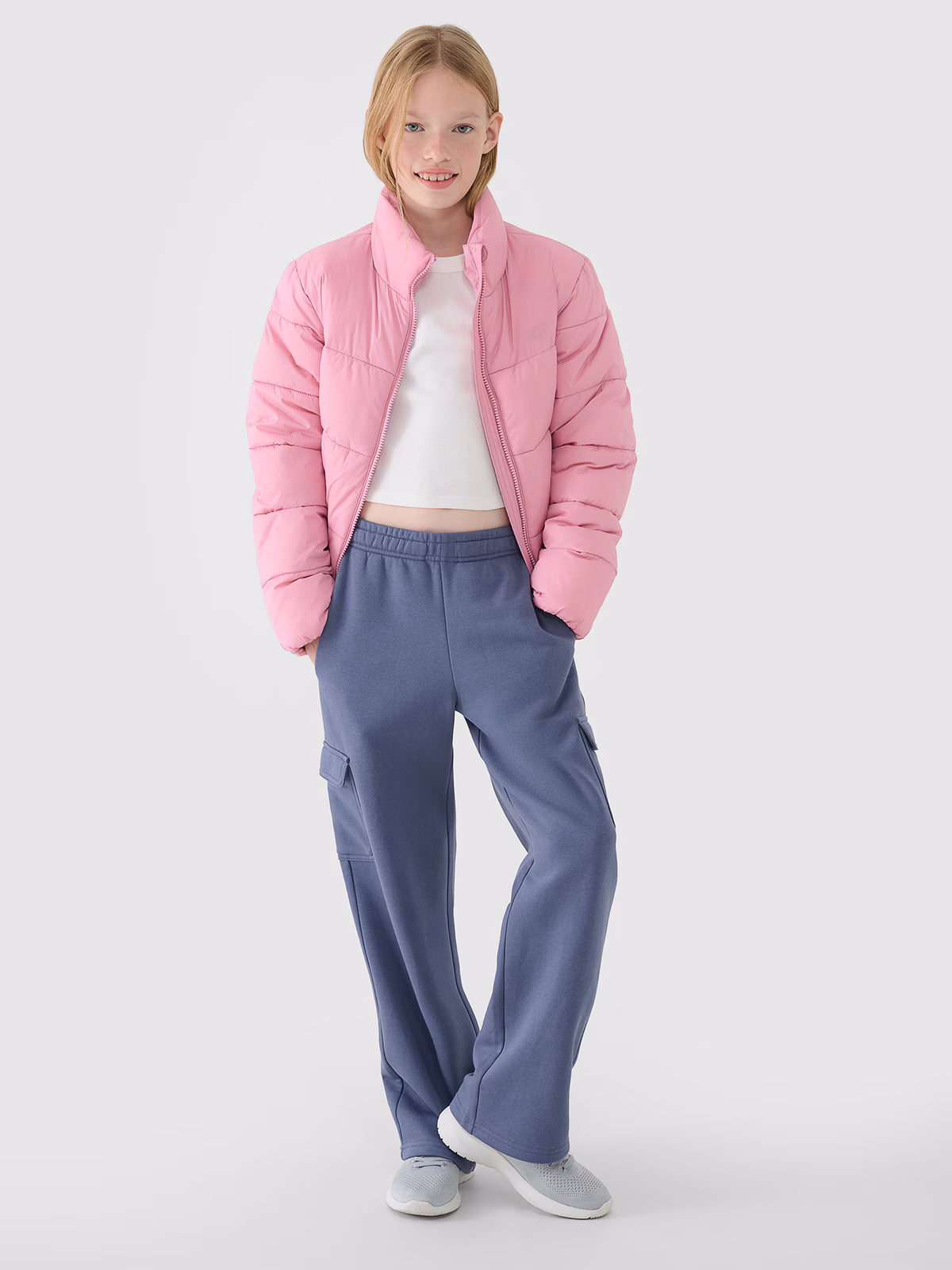 Kurtka puchowa z wypełnieniem syntetycznym dziecięca - czarna