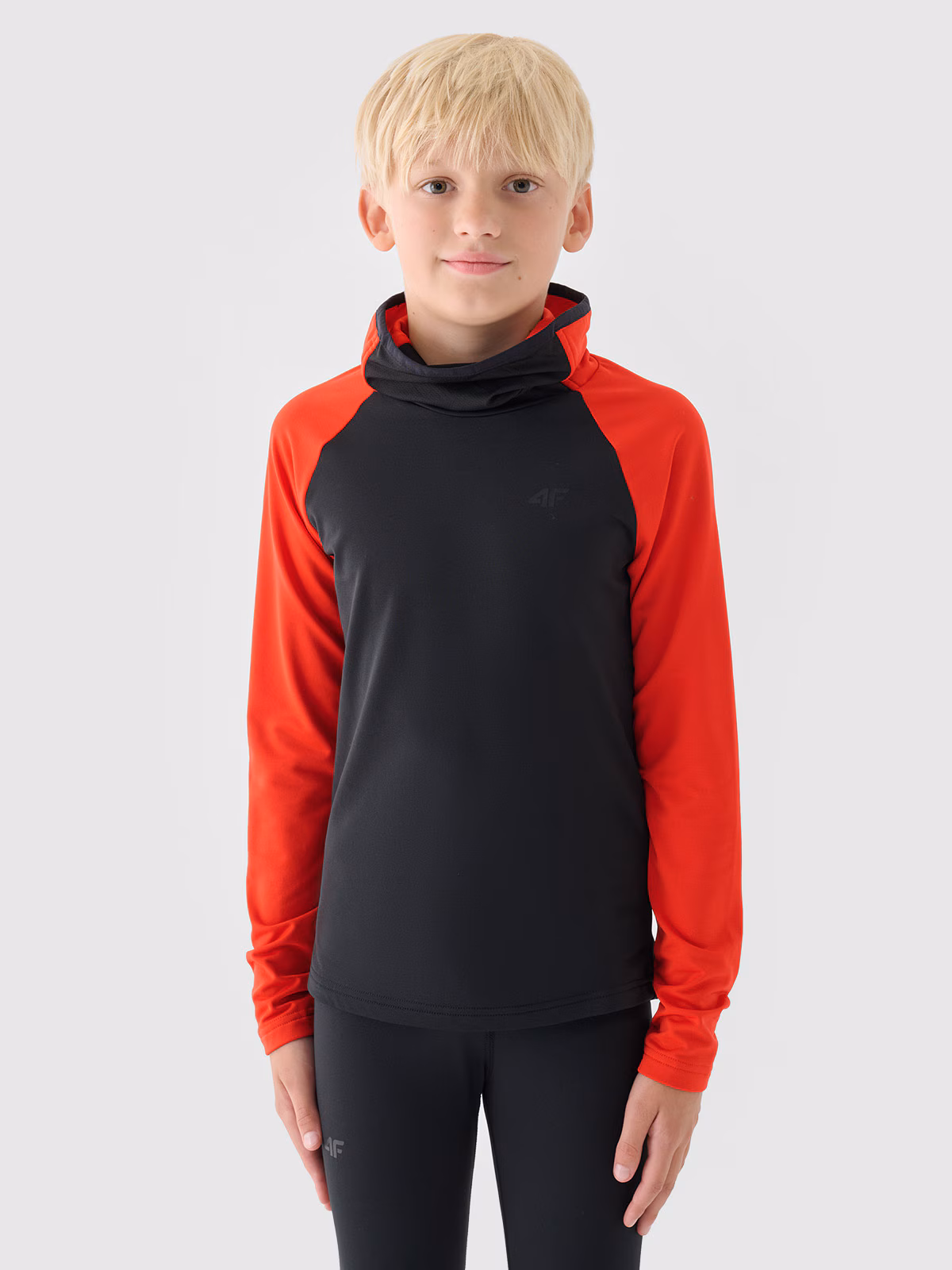 Bielizna termiczna drapana (góra) dziecięca - czarna